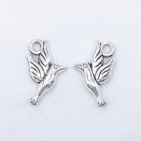 Tibetan Style Animal Pendants, Bird, antique silver color plated, nickel, lead & cadmium free, 21x12x3.80mm, Hole:Approx 2mm, 100PCs/Bag, Sold By Bag