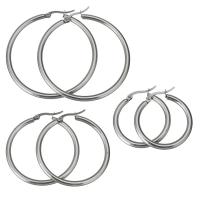 Stainless Steel Lever Back Earring, different size for choice & for woman, original color, 5Pairs/Lot, Sold By Lot