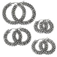 Stainless Steel Lever Back Earring, mesh & different size for choice & for woman, original color, 5Pairs/Lot, Sold By Lot