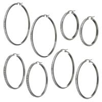 Stainless Steel Lever Back Earring, different size for choice & for woman, original color, 5Pairs/Lot, Sold By Lot