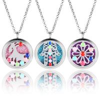 Zinc Alloy Perfume Locket Necklace plated & for woman & enamel nickel lead & cadmium free Sold Per 17 Inch Strand