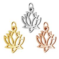 Stainless Steel Flower Pendant fashion jewelry & hollow Sold By Bag