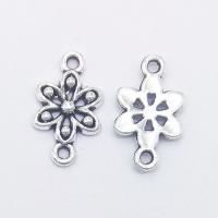 Flower Zinc Alloy Connector antique silver color plated 1/1 loop nickel lead & cadmium free Approx 1mm Sold By Bag