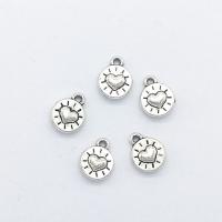 Tibetan Style Pendants, antique silver color plated, nickel, lead & cadmium free, 10x8x3mm, Hole:Approx 1mm, 100PCs/Bag, Sold By Bag