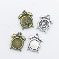 Tibetan Style, Clock, plated, more colors for choice, nickel, lead & cadmium free, 16x12x2mm, Hole:Approx 1mm, 100PCs/Bag, Sold By Bag