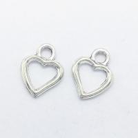 Tibetan Style Heart Pendants, antique silver color plated, hollow, nickel, lead & cadmium free, 15x11x1.50mm, Hole:Approx 2mm, 100PCs/Bag, Sold By Bag