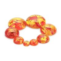 Fashion Resin Cabochons, imitation amber & different size for choice & flat back, 20PCs/Bag, Sold By Bag