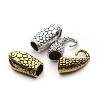 Zinc Alloy Hook and Eye Clasp Snake 13*40mm Approx 7mm Sold By Bag