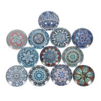 Glass Cabochons with Paper plated & flat back mixed colors Approx 3mm Sold By Bag