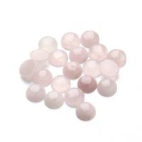 Rose Quartz Cabochon, Doba gem šperky & různé velikosti pro výběr & rovný hřbet, smíšené barvy, 20PC/Bag, Prodáno By Bag