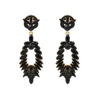 Zinc Alloy Drop Earrings with Crystal plated fashion jewelry & for woman & with rhinestone Sold By Pair