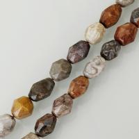 Chrysanthemen Stein Perle, gemischte Farben, frei von Nickel, Blei & Kadmium, 10x15mm, Bohrung:ca. 1.5mm, ca. 26PCs/Strang, verkauft per ca. 15.5 ZollInch Strang