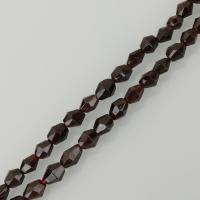 Natürlicher Granat Perlen, braun, frei von Nickel, Blei & Kadmium, 6x10mm, Bohrung:ca. 1.5mm, ca. 45PCs/Strang, verkauft per ca. 16.5 ZollInch Strang