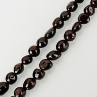 Natürlicher Granat Perlen, braun, frei von Nickel, Blei & Kadmium, 7x10mm, Bohrung:ca. 1.5mm, ca. 39PCs/Strang, verkauft per ca. 15.5 ZollInch Strang