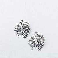 Zinc Alloy Pendants antique silver color plated nickel lead & cadmium free Approx 1mm Sold By Bag
