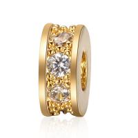 Cubic Zirconia Micro Pave Brass Beads plated DIY & micro pave cubic zirconia 5/Lot Sold By Lot
