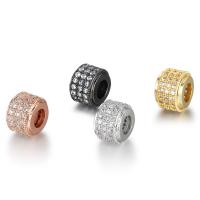 Perles cubes en laiton zircon Micro Pave, Placage, DIY & pavé de micro zircon, plus de couleurs à choisir, 8.50x6.50mm, 5/lot, Vendu par lot