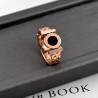 Titantium stali Pierścionek, Powlekane, biżuteria moda & różnej wielkości do wyboru & dla kobiety, różowe złoto, 42mm, sprzedane przez PC