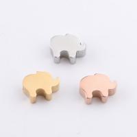 Stainless Steel Beads, 304 Stainless Steel, Elephant, fashion jewelry, more colors for choice, 6x8mm, 10PCs/Bag, Sold By Bag