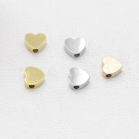 Rustfrit stål perler, 304 rustfrit stål, Heart, mode smykker & forskellige stilarter for valg, flere farver til valg, nikkel, bly & cadmium fri, 3x8mm, Hole:Ca. 1.8mm, 10pc'er/Bag, Solgt af Bag