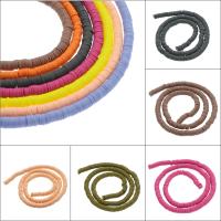 Polymer Clay Beads, Flat Round, different size for choice, more colors for choice, 1-1.5mm, Hole:Approx 1mm, 50Strands/Bag, Approx 250PCs/Strand, Sold By Bag