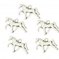 Zinc Alloy Animal Pendants Horse antique silver color plated nickel lead & cadmium free Approx 2mm Approx Sold By Bag