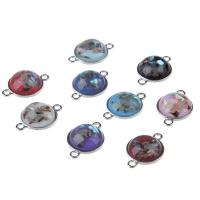 Resin Zinc Alloy Connector with Resin plated 1/1 loop mixed colors nickel lead & cadmium free 15*6mm 10/Bag Sold By Bag