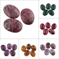 Cabochons en pierres précieuses, pierre gemme, différents matériaux pour le choix, 18x25x6mm, 5PC/sac, Vendu par sac