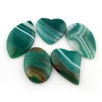 Dragon Veins Agate Pendant, Nuggets, green, 53x31x6-43x31x6mm, Hole:Approx 1.5mm, 5PCs/Bag, Sold By Bag