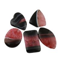 Lace Agate Pendants, Nuggets, reddish-brown, 31x52x6-29x48x6mm, Hole:Approx 1.5mm, 5PCs/Bag, Sold By Bag