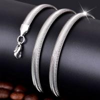 Titanium Steel Necklace & for man silver color nickel lead & cadmium free Sold By PC