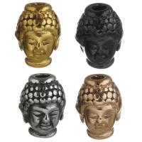 Ruostumaton teräs Helmet, Buddha, päällystetty, Vintage, enemmän värejä valinta, 10x13x9mm, Reikä:N. 3mm, 10PC/erä, Myymät erä
