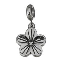Stainless Steel European Pendants, Flower, vintage, original color, 29mm,16x19x2.5mm, Hole:Approx 5mm, 10PCs/Lot, Sold By Lot