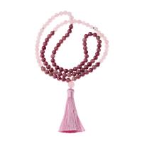 quartz rose bracelet, avec Fil de coton, multicouche & unisexe, 92cm/80mm/3.1inch, Longueur:18 pouce, Vendu par PC