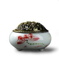 Porcelain Incense Burner half handmade for home and office & durable white Sold By PC