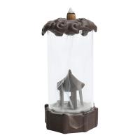 Backflow Incense Burner Porcelain handmade for home and office & durable brown 80*180mmuff0c88*180mm Sold By PC