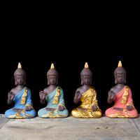 Буддийские подарка украшение, Фиолетовый песок, Будда, Связанный вручную, для дома и офиса & Устойчивого, Много цветов для выбора, 50x40x90mm, продается PC