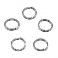 Edelstahl Saw Cut Closed Sprung-Ring, originale Farbe, frei von Nickel, Blei & Kadmium, 8*1.5mm, Bohrung:ca. 6.5mm, ca. 57PCs/Menge, verkauft von Menge