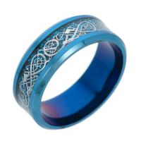 Палец кольцо из нержавеющей стали, Нержавеющая сталь 304, Другое покрытие, ювелирные изделия моды & разный размер для выбора & Мужский, Много цветов для выбора, 8x2mm, продается PC
