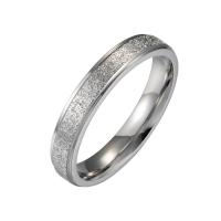 Stainless Steel Finger Ring plated fashion jewelry & for couple & frosted 4mm 6mm Sold By PC