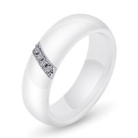 Porslin Finger Ring, plated, mode smycken & olika storlek för val & micro bana cubic zirconia & för kvinna, fler färger för val, 6x3mm, Säljs av PC