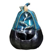 Backflow Incense Burner, Porcelain, purify the air, blue, nickel, lead & cadmium free, 135x180mm, Sold By PC