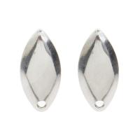 Stainless Steel Earring Drop Component, more colors for choice, 7x16x2mm, Hole:Approx 1.2mm, 100PCs/Bag, Sold By Bag