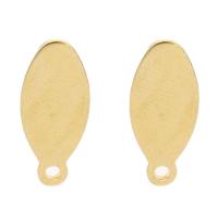 Edelstahl Ohranhänger Zubehör, mit Schleife, keine, 7x16x1mm, Bohrung:ca. 1.5mm, 100PCs/Tasche, verkauft von Tasche