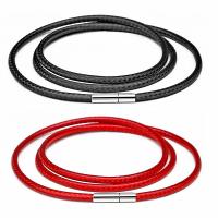 corde en nylon chaîne de collier, avec acier inoxydable, Placage, longueur différente pour le choix & normes différentes pour le choix, plus de couleurs à choisir, Vendu par brin