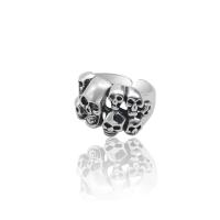 Tibetan Style Open Finger Ring, Skull, antique silver color plated, adjustable & for man, nickel, lead & cadmium free, US Ring Size:10, Sold By PC