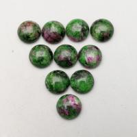 Natural Gemstone Cabochons, polished, different materials for choice, 6mm, 10PCs/Bag, Sold By Bag