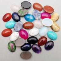 Cabochons en pierres précieuses, pierre gemme, poli, différents matériaux pour le choix, 13x18mm, 10PC/sac, Vendu par sac