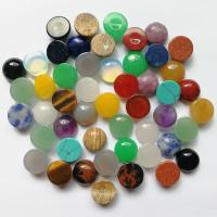 Cabochons en pierres précieuses, pierre gemme, poli, différents matériaux pour le choix, 10mm, 10PC/sac, Vendu par sac