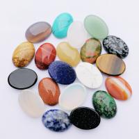 Cabochons en pierres précieuses, pierre gemme, poli, différents matériaux pour le choix, 25x18mm, 10PC/sac, Vendu par sac